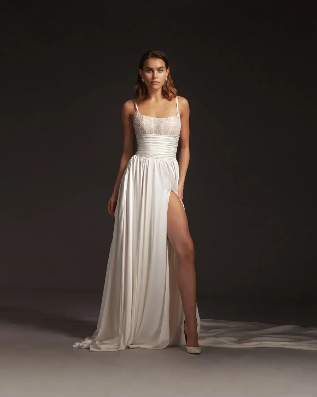 Galia Lahav Tammy Dress White Size 14 for rent on The Volte - main image