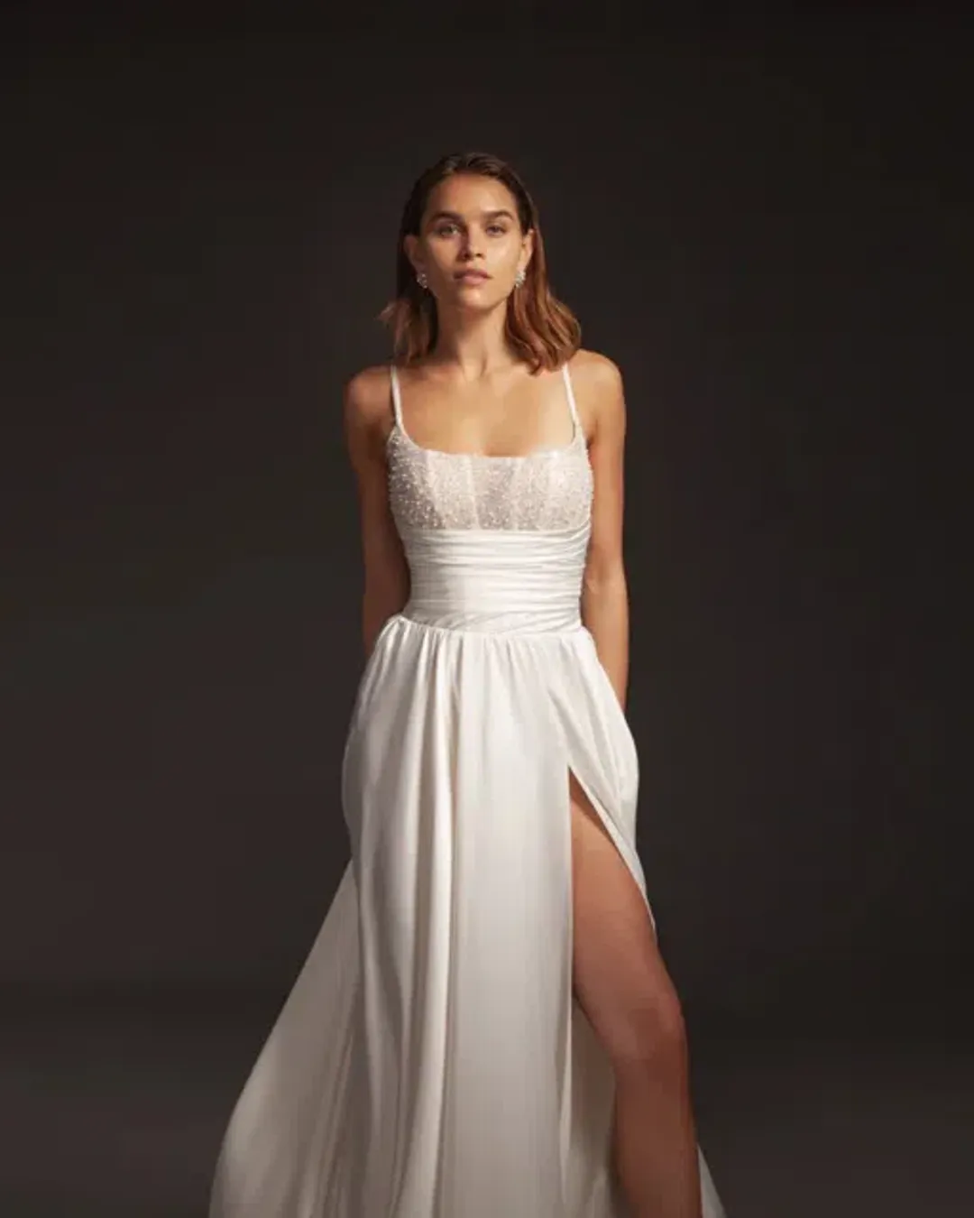 Galia Lahav Tammy Dress White Size 14 for rent on The Volte - main image