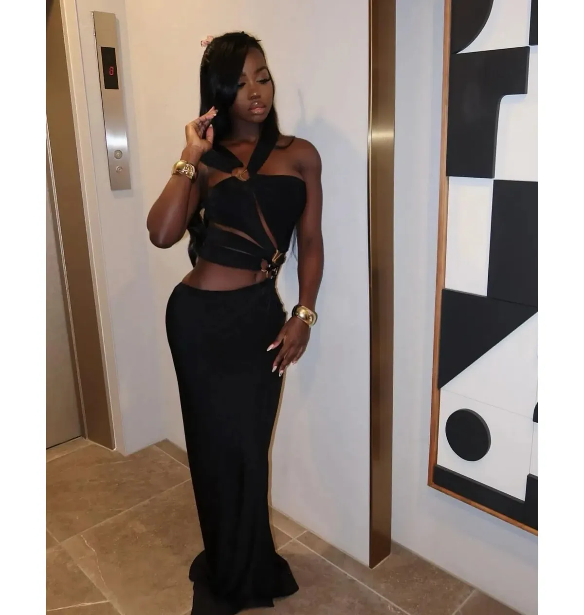 Khanums Kiyren Dress Black Size AU 6 - Image 6