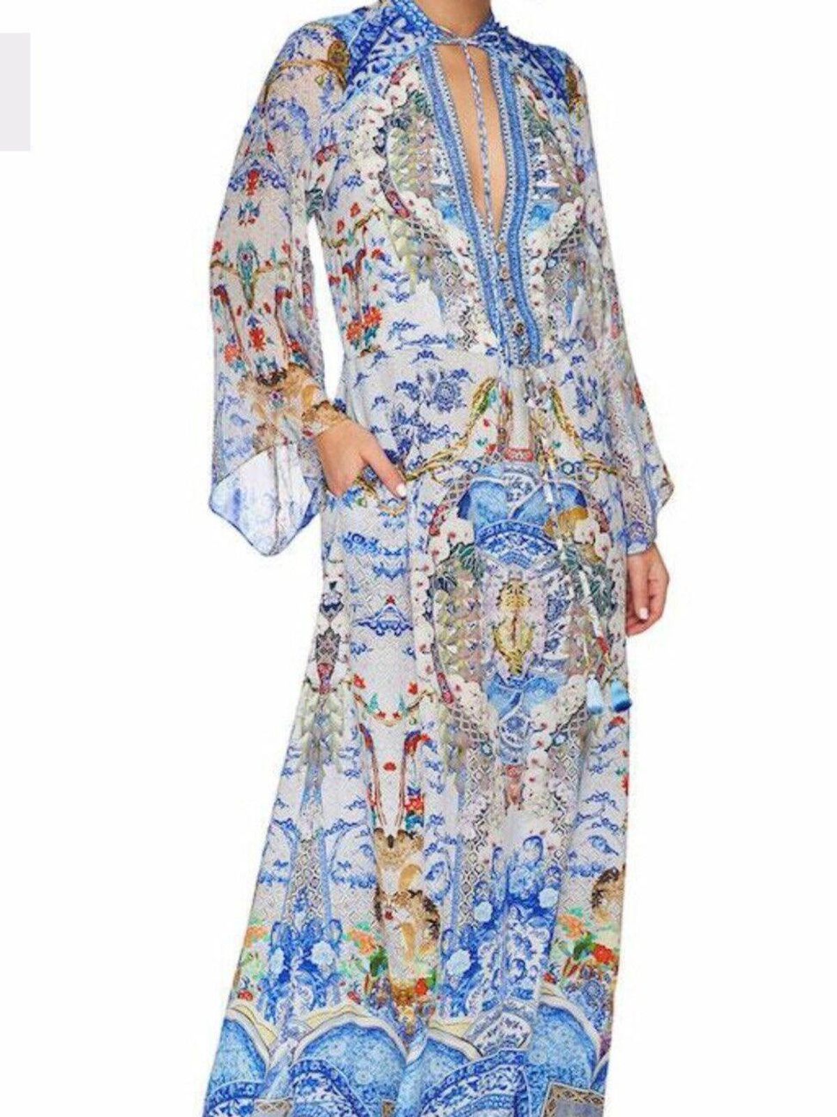 Camilla Geisha gateways drawstring button up dress size 14 - Image 3