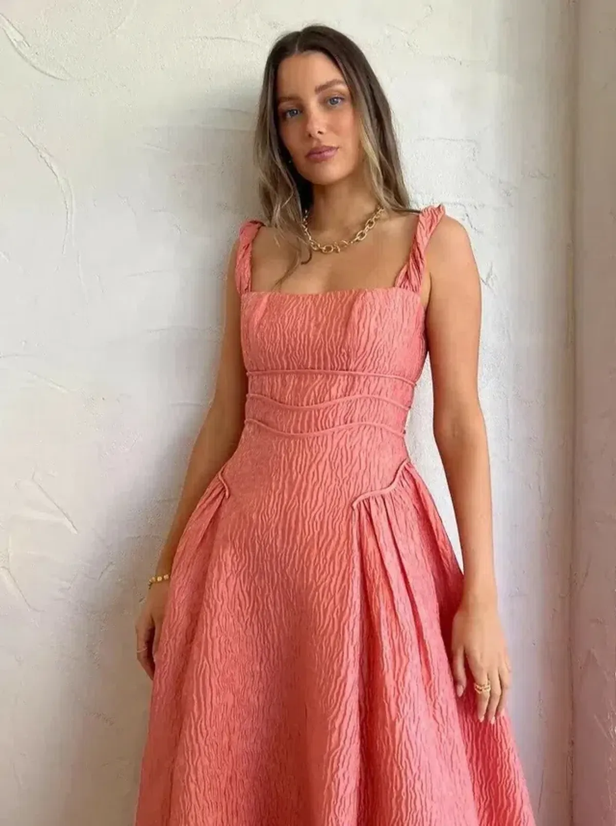 Rachel Gilbert Sophy Strap Dress in Pink Size 8  - Image 3