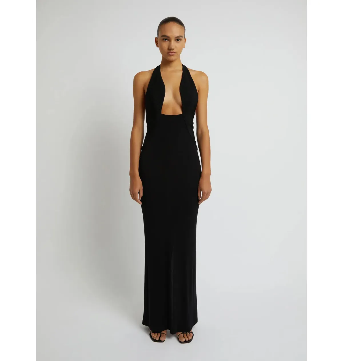 Christopher Esber Tailored Sloped Halter Dress In Black Size AU 10 - Image 1