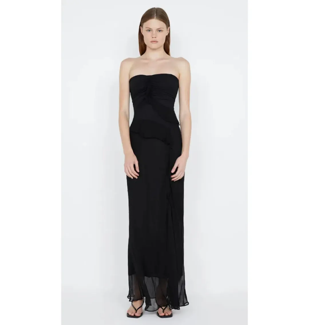 Bec & Bridge Maresca Strapless Dress Black Size AU 8 for rent on The Volte - main image