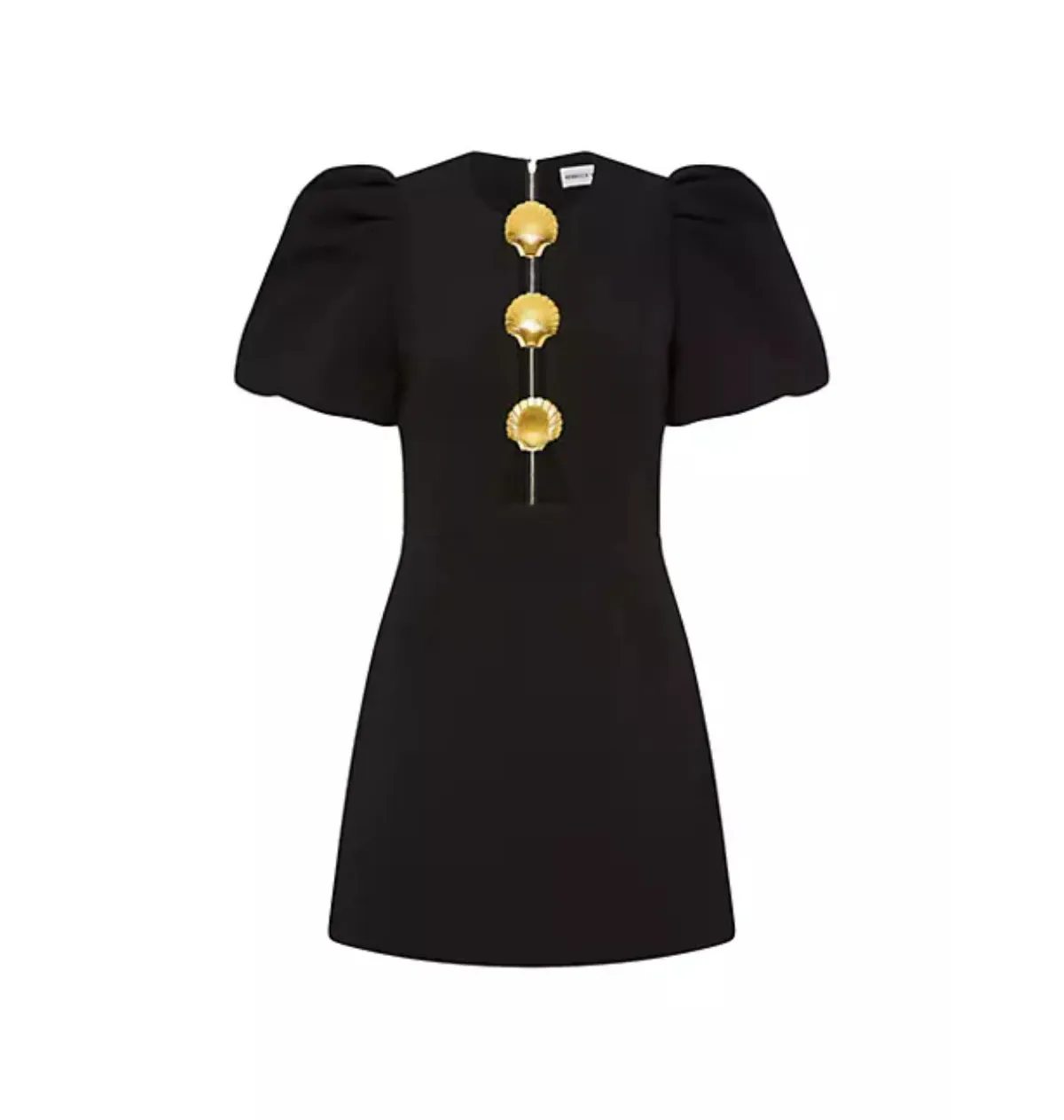 Rebecca Vallance Sirene Puff Sleeve Mini Dress Black Size AU 6 - Image 5