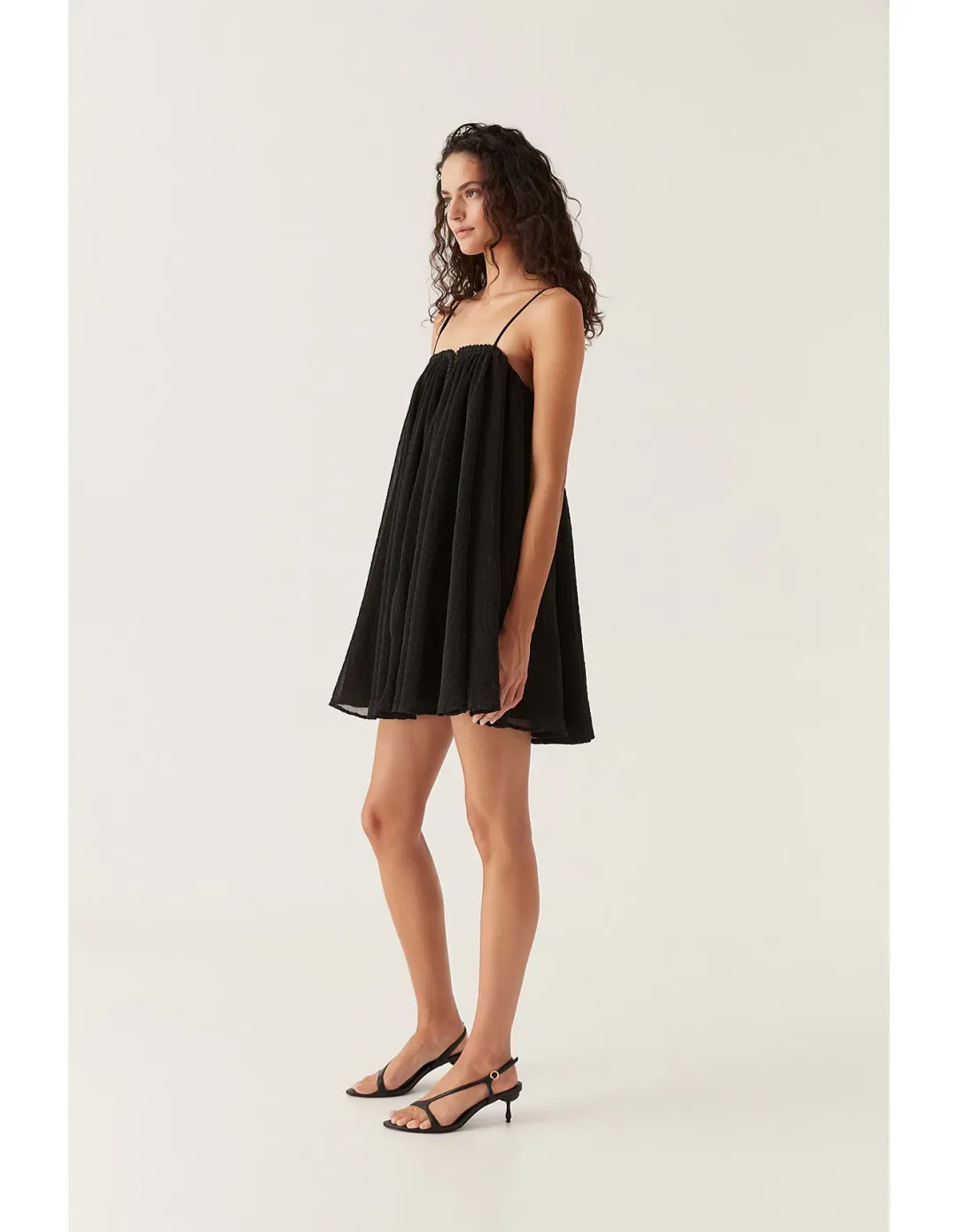 Aje Filigree Sweetheart Mini Dress Black Size 8 for rent on The Volte - main image