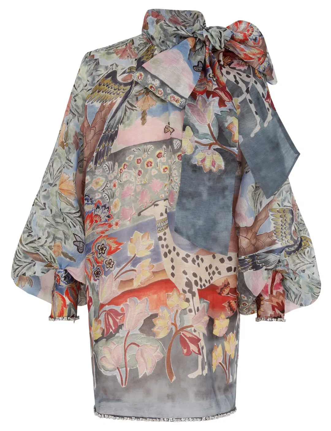 Zimmermann Illustration Billow Shift Mini Dress Eden Garden Size S / AU 8 for rent on The Volte - main image