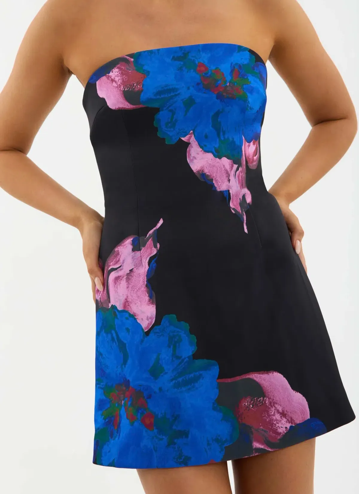 Rebecca Vallance Acid Bloom Strapless Mini Dress Floral Size 8 - Image 6