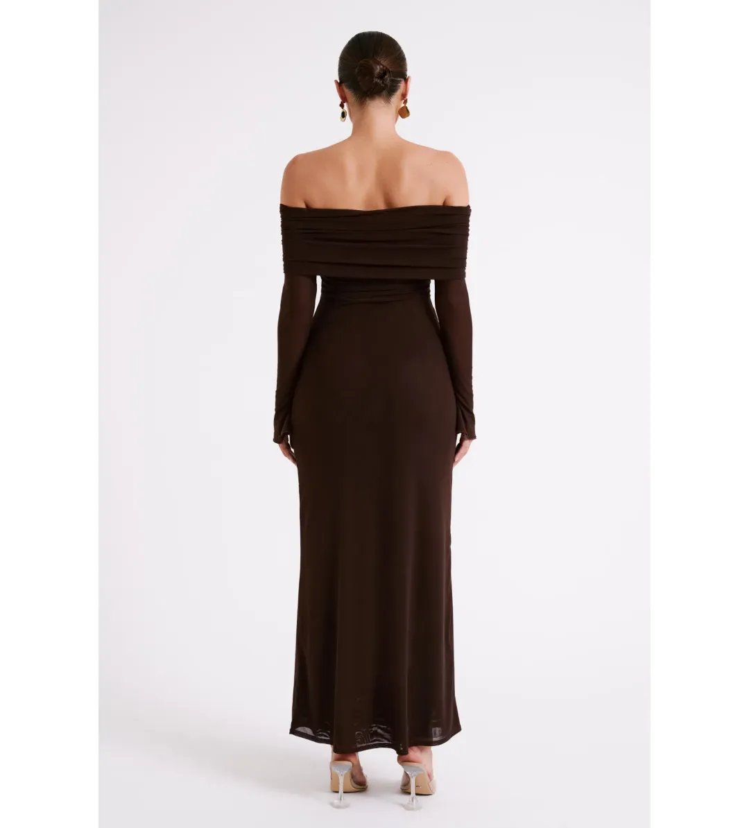 Meshki Josie Maxi Dress Dark Brown Size Small /AU 8 for rent on The Volte - main image