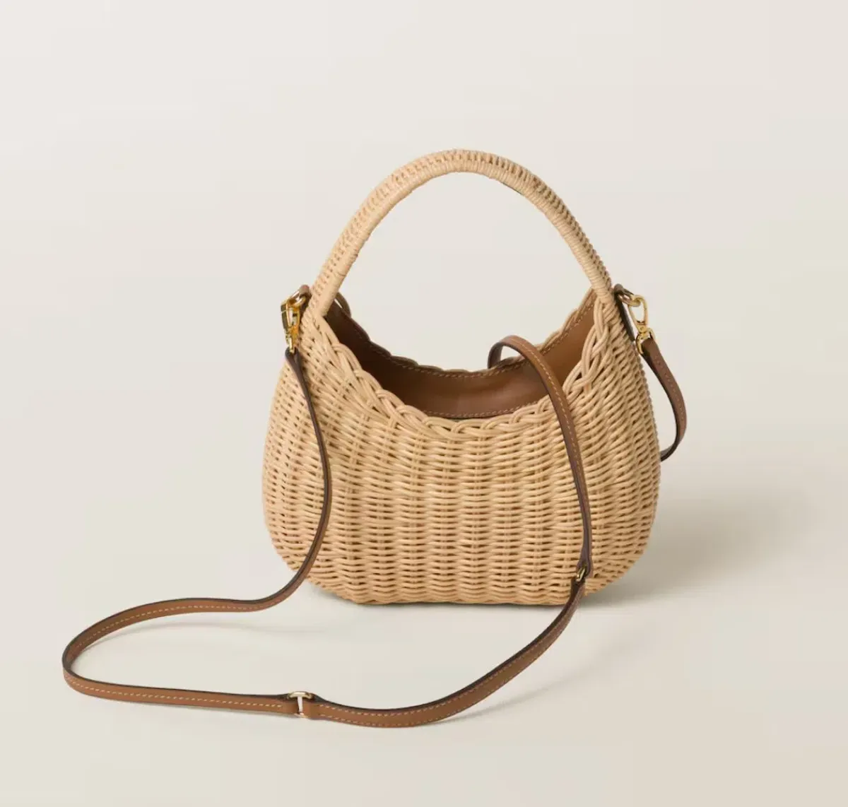 MIU MIU Wander Wicker Hobo Bag  - Image 2