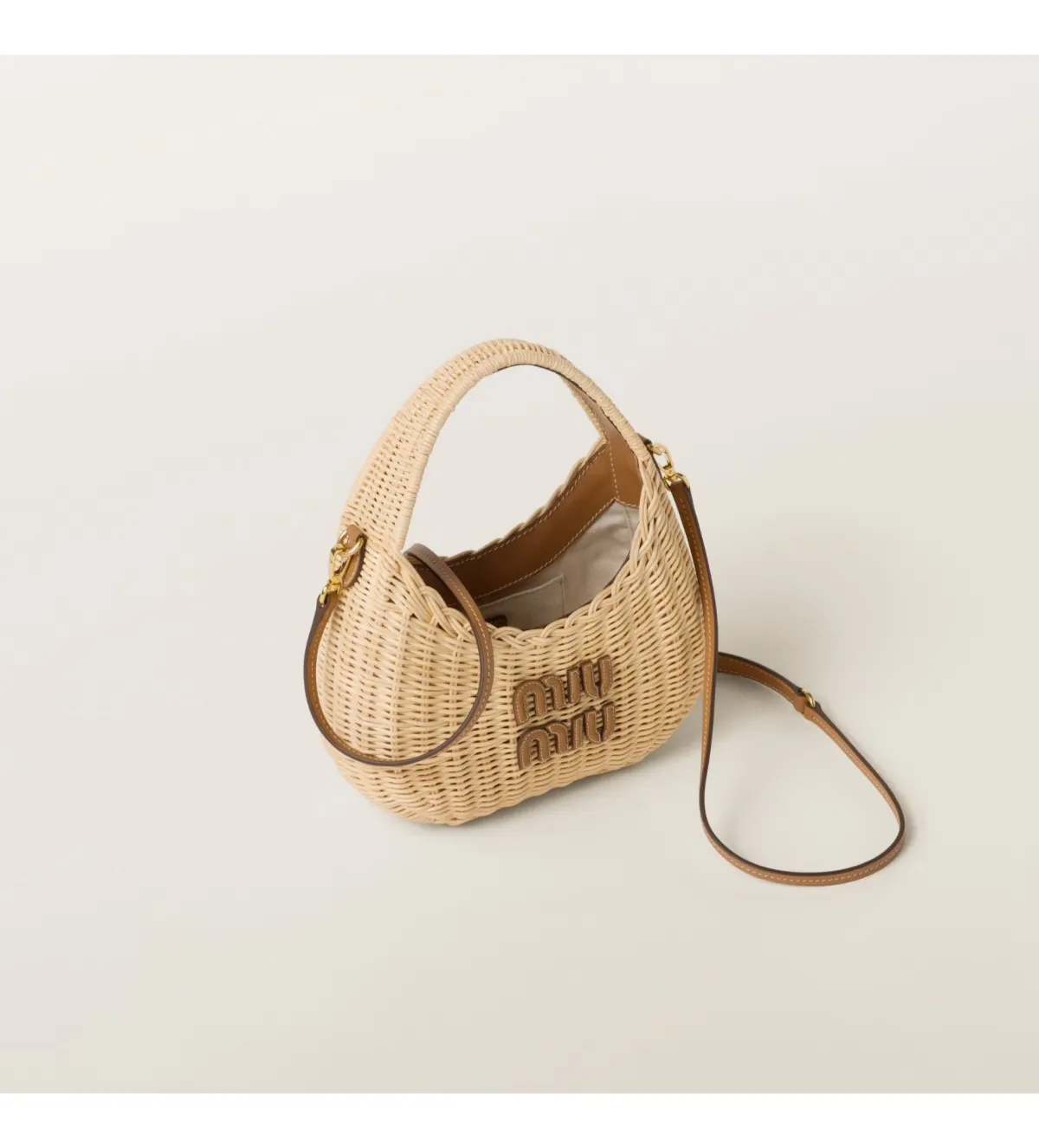 MIU MIU Wander Wicker Hobo Bag  - Image 1