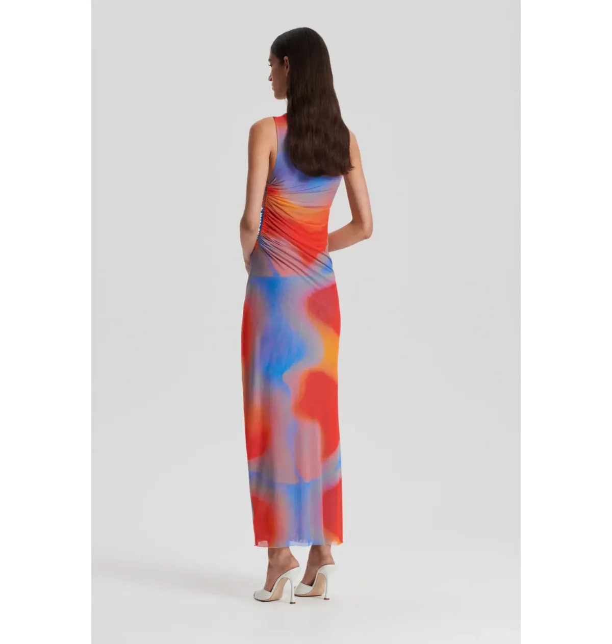 Scanlan Theodore Watercolour Dress Blue/Red Size AU 10 - Image 3