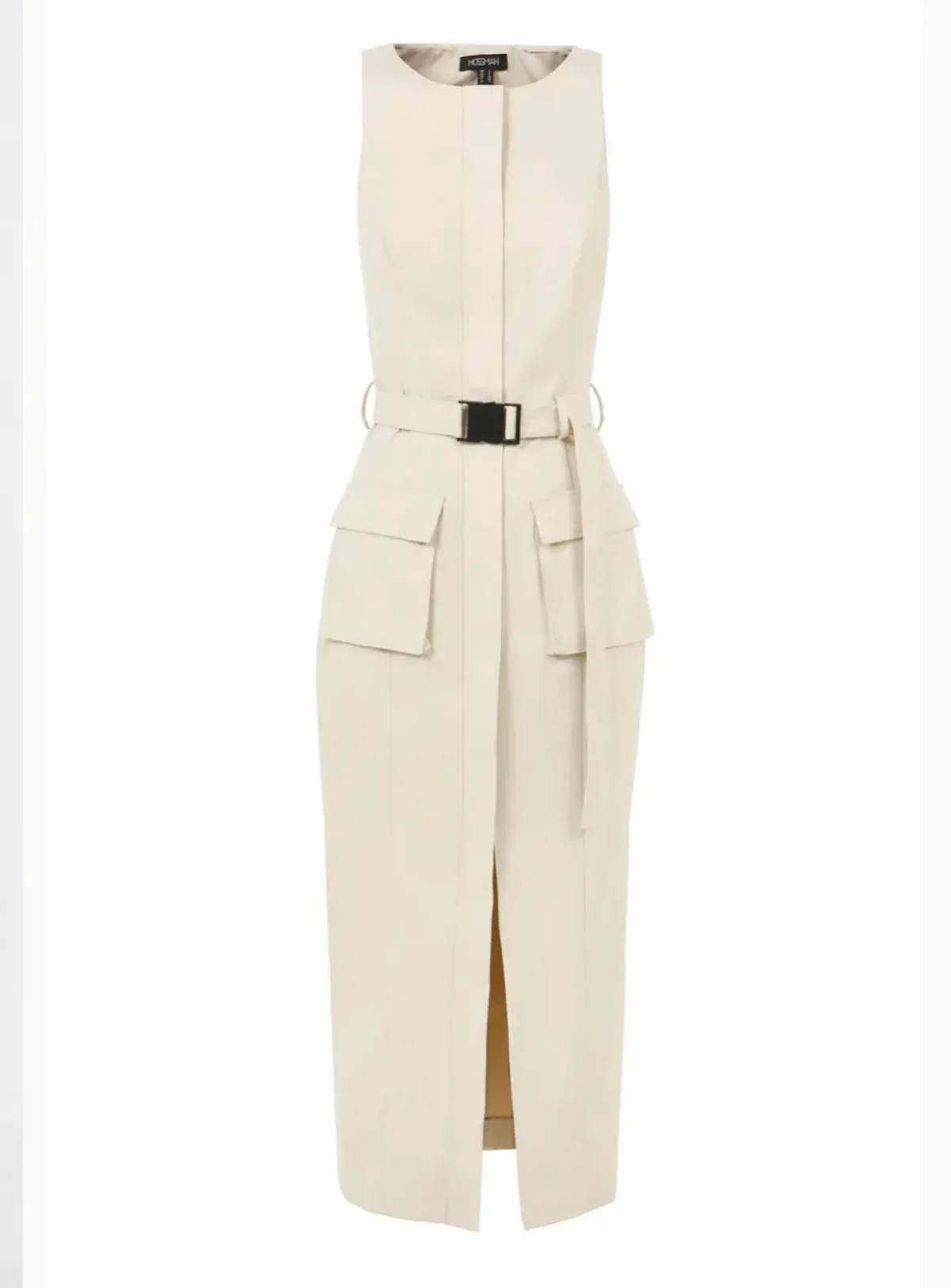 MOSSMAN BEIGE ON HIATUS MIDI SAFARI DRESS - Image 7