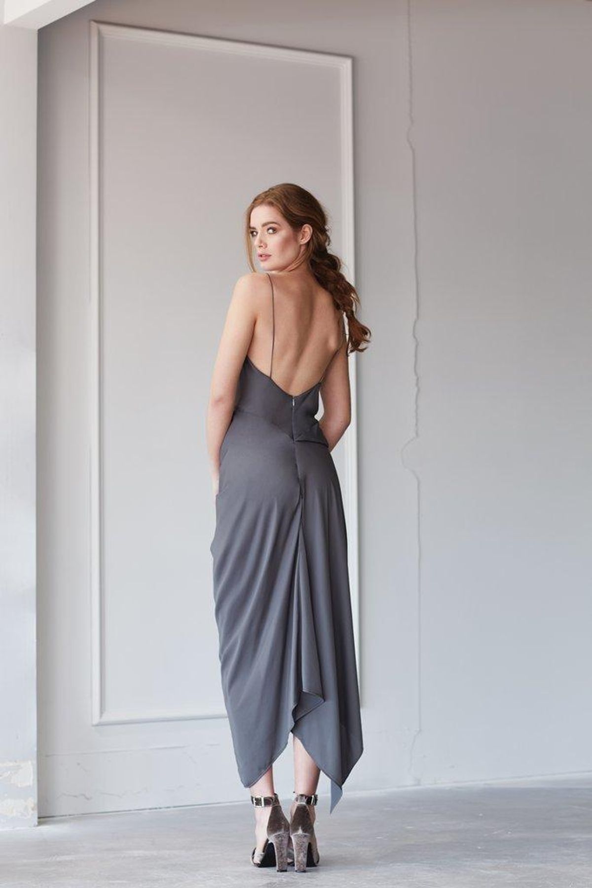 One Fell Swoop - June Dress in Khaki  - Image 2