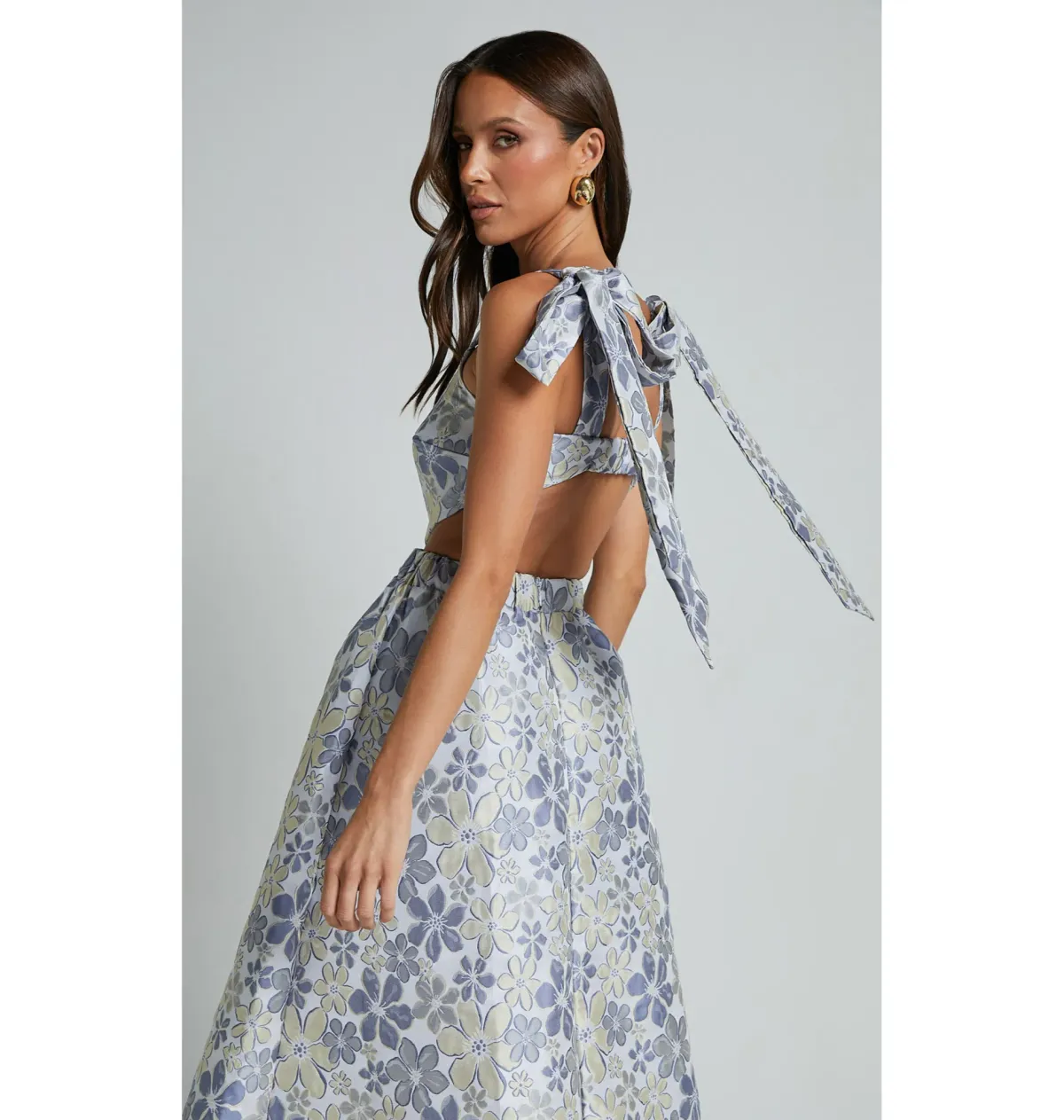 Sheike Briella Midi Dress Dress in Blue Size AU 8 - Image 2