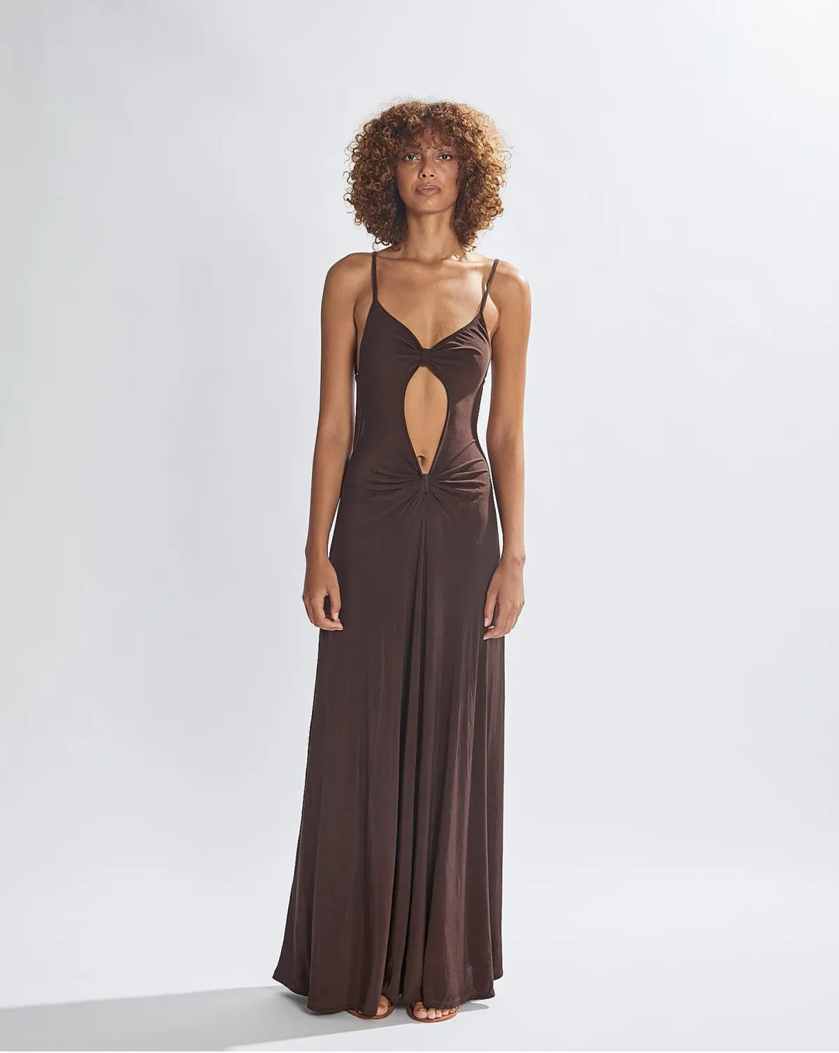 One Mile Sammy Maxi Dress in Brown Size AU 8 - Image 1
