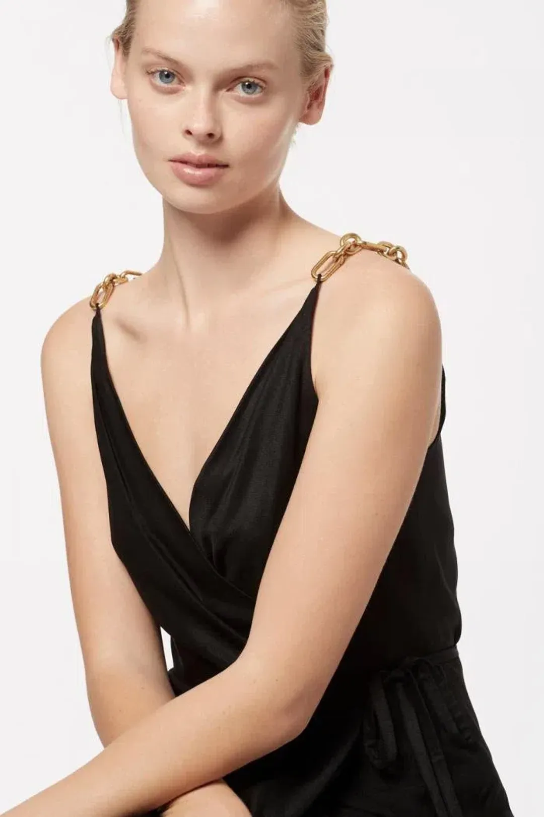 Manning Cartell The Asymmetrical Games Wrap Dress Black Size 14 for rent on The Volte - main image