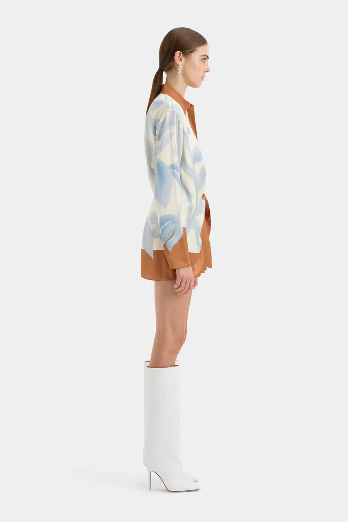 Sir the Label Sorrento Shirt Mini Dress in Sciarpa Print Size 4 / AU 14 - Image 2