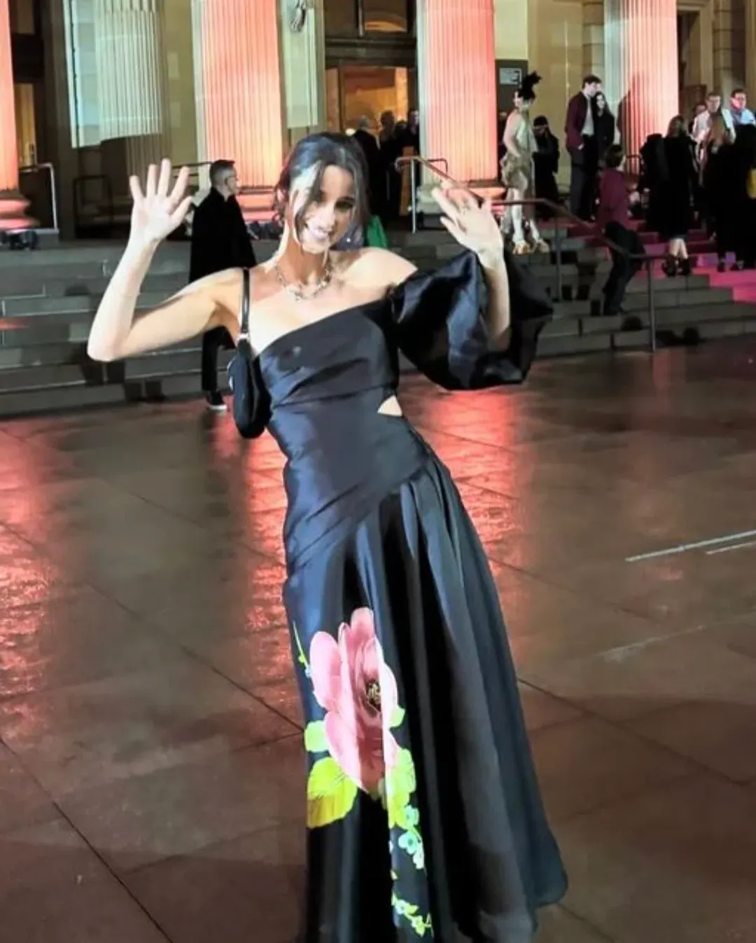 Alemais Regent Noir Maxi Dress Black Floral Size 10 for rent on The Volte - main image