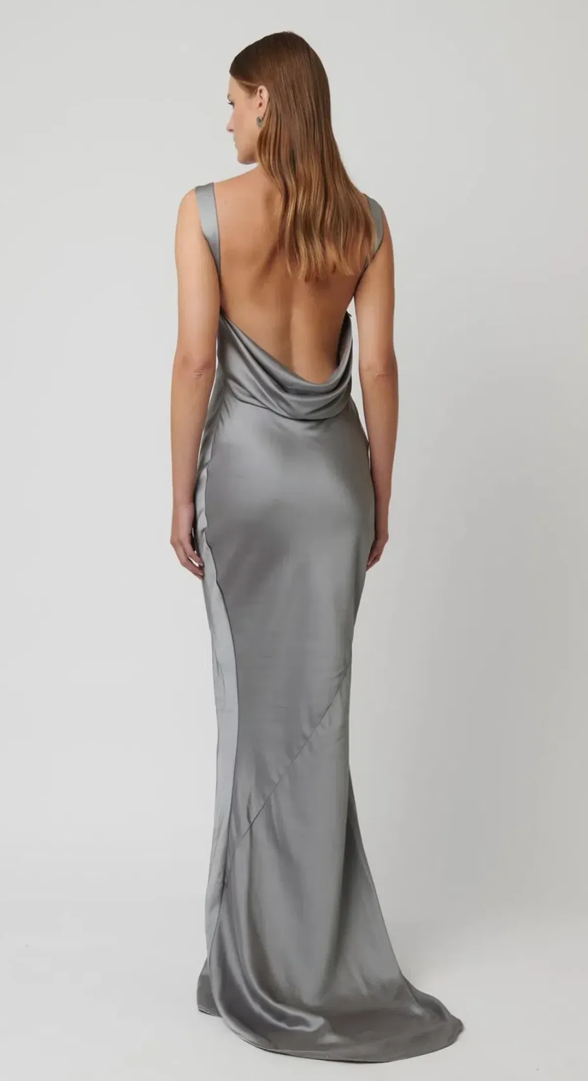 Effie Kats Karolina Gown Platinum Size 10 - Image 3