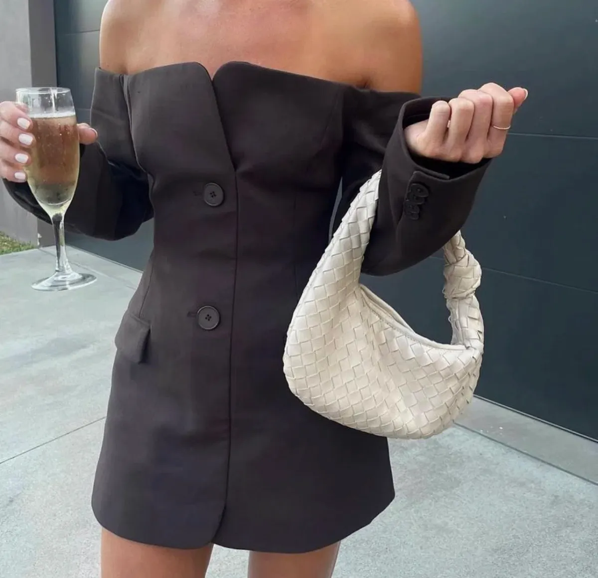 Sir the Label Sandrine Tailored Mini Dress Chocolate Brown Size 3 / AU 12 - Image 5