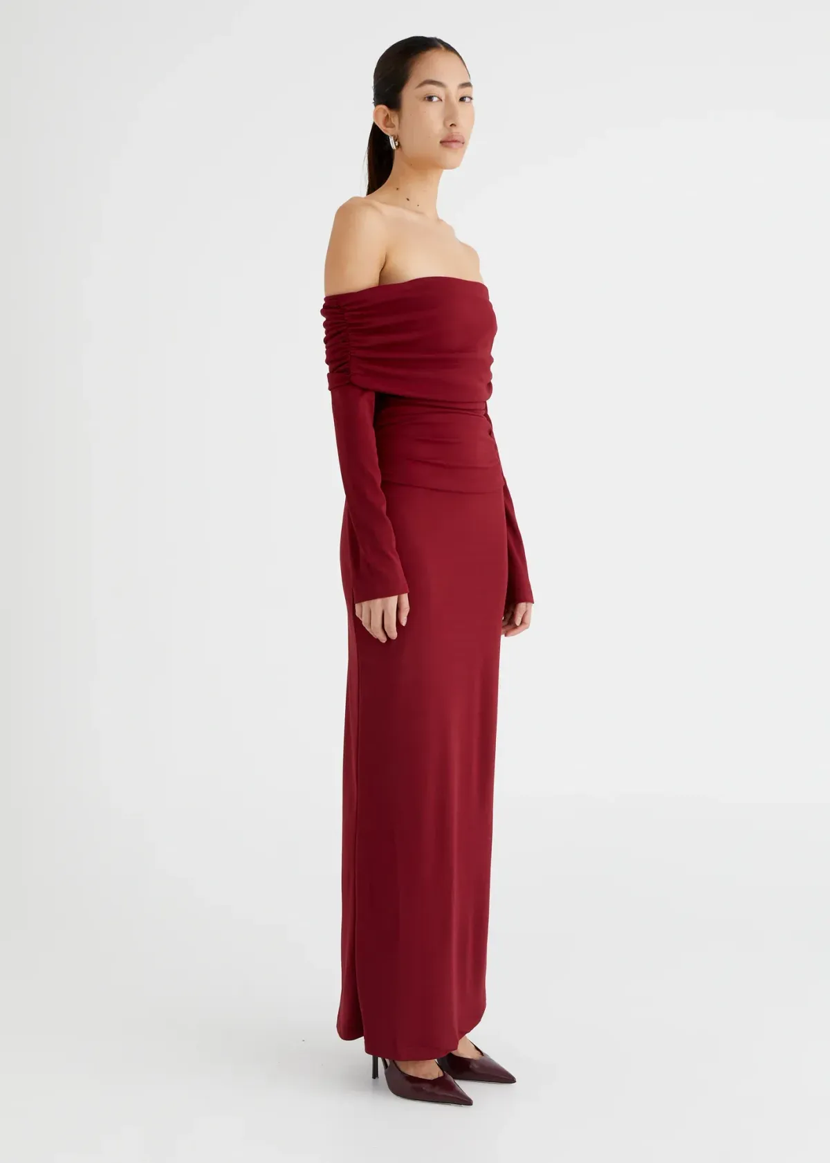 BENNI Lorena Maxi Dress Wine  Size 8 - Image 2