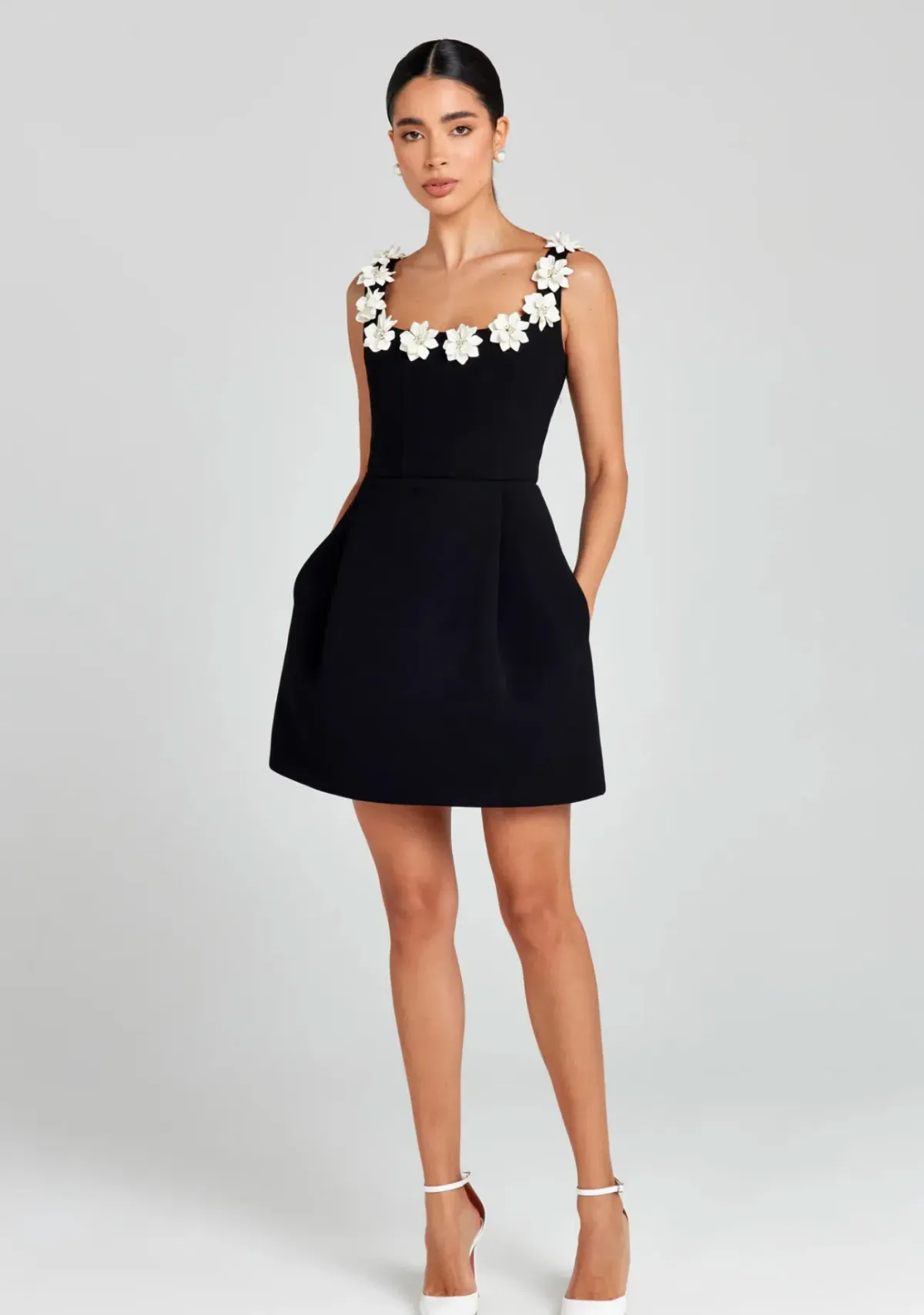 Nadine Merabi Cindy Monochrome Dress Size XS/Au 6 - Image 6