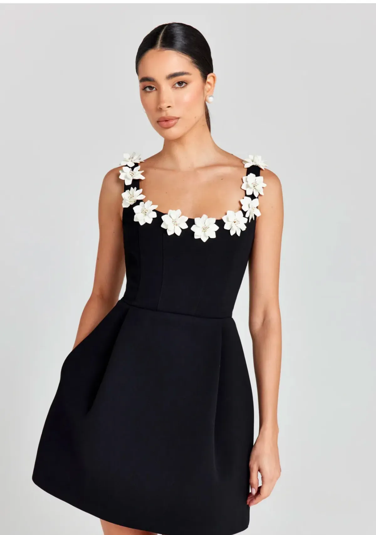 Nadine Merabi Cindy Monochrome Dress Size XS/Au 6 - Image 3