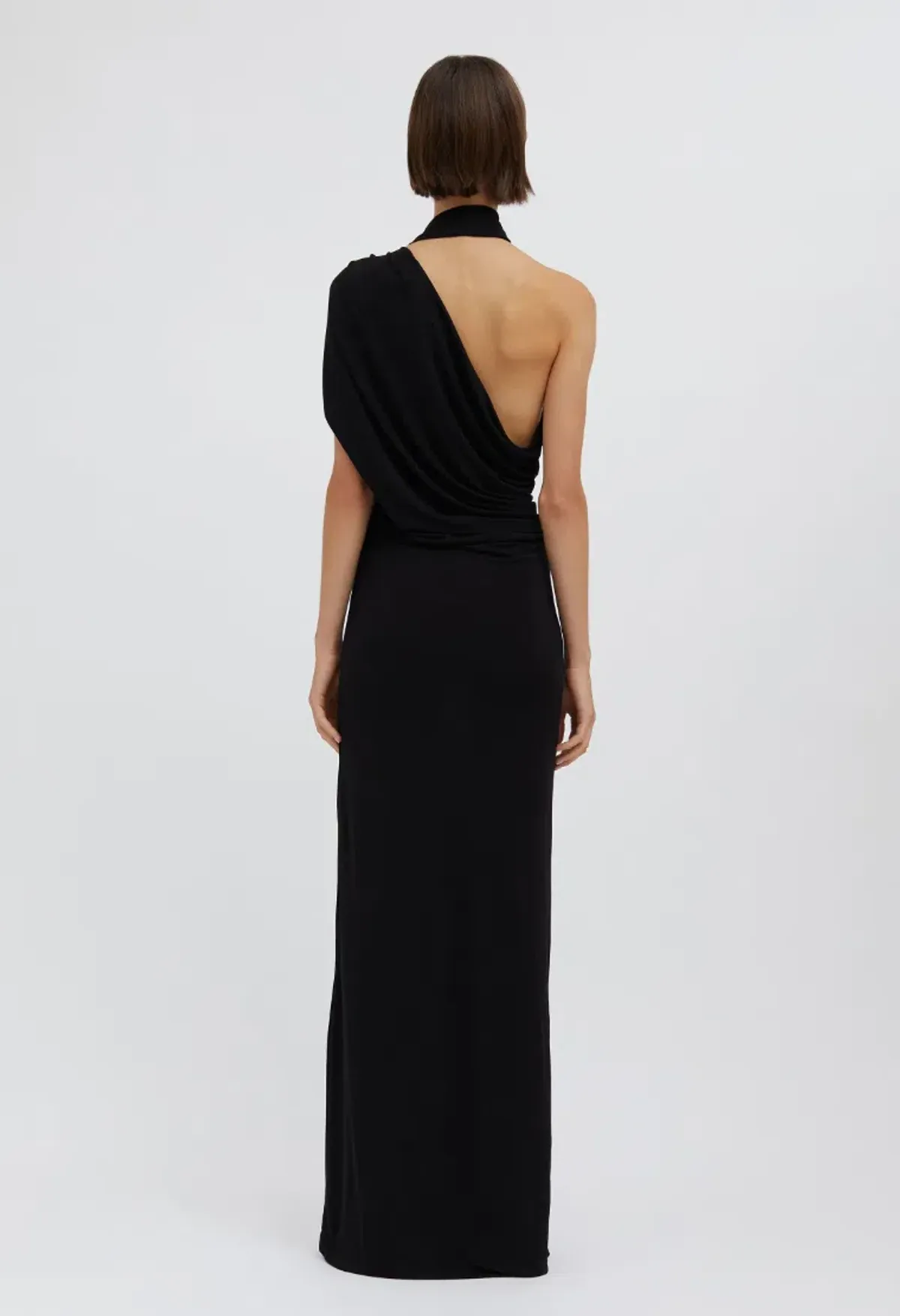 Christopher Esber Bezel Quartz Halter Dress Black Size 10 - Image 2