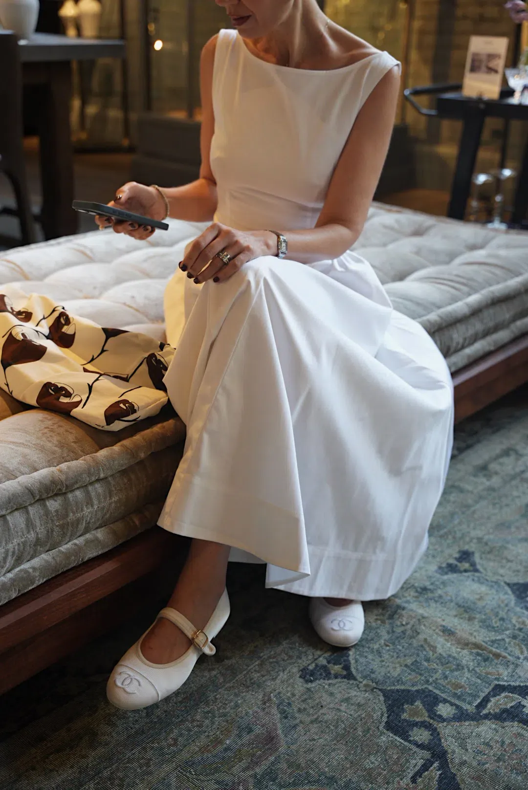 Helsa Stretch Cotton Sateen Midi Dress Size XXS/Au 6  for rent on The Volte - main image