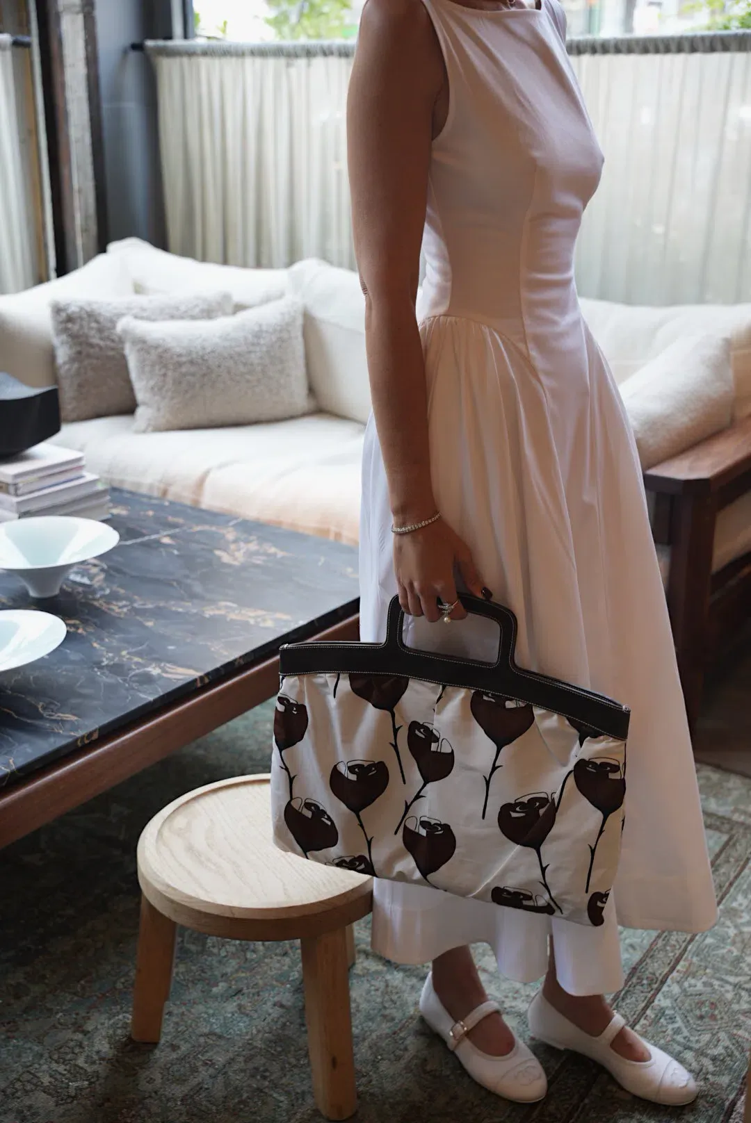 Helsa Stretch Cotton Sateen Midi Dress Size XXS/Au 6  for rent on The Volte - main image