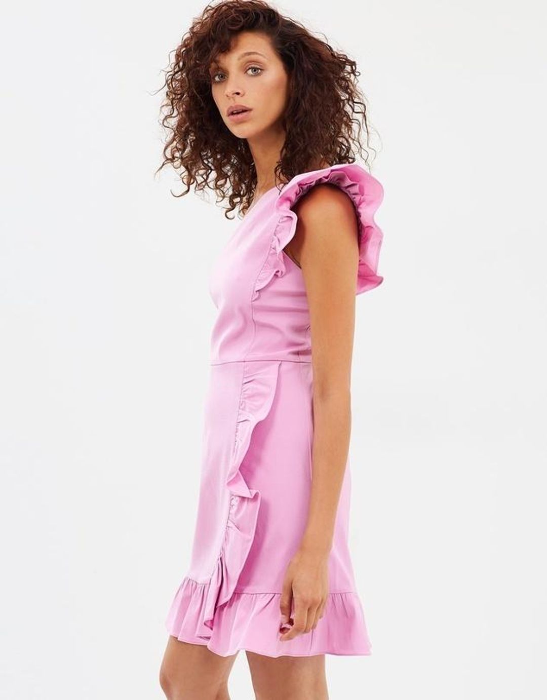 J Crew One Shoulder Ruffle Dress for rent on The Volte - main image