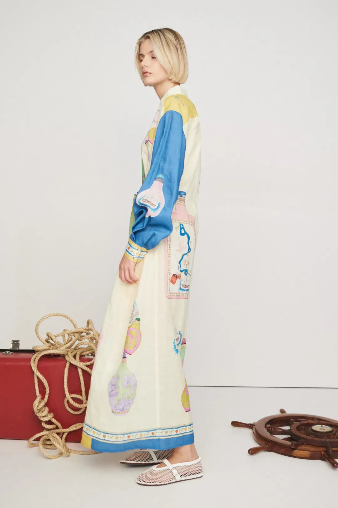 Alemais Elixir Shirtdress Print Size 8 for rent on The Volte - main image