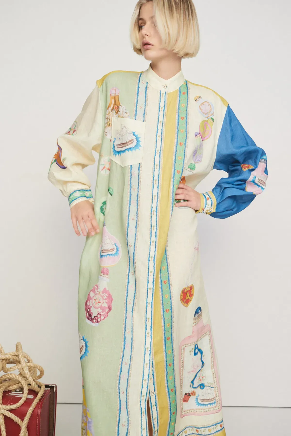 Alemais Elixir Shirtdress Print Size 8 - Image 4