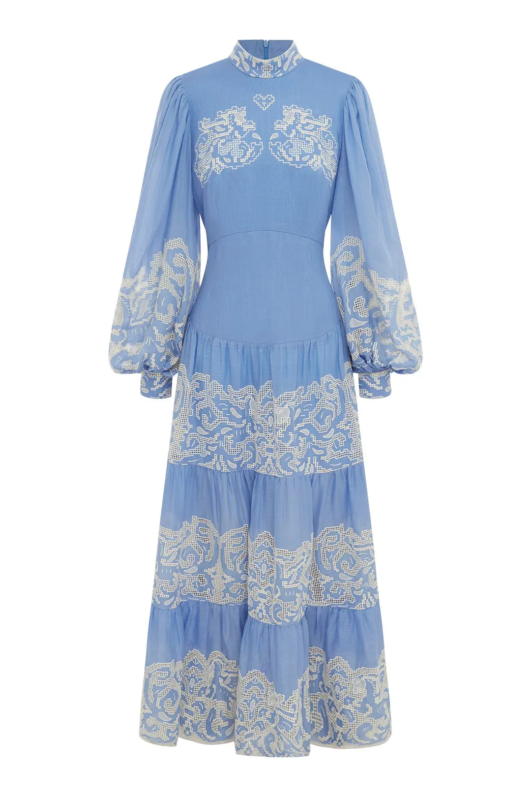 Alemais Arion Midi Dress Blue Size 8 for rent on The Volte - main image