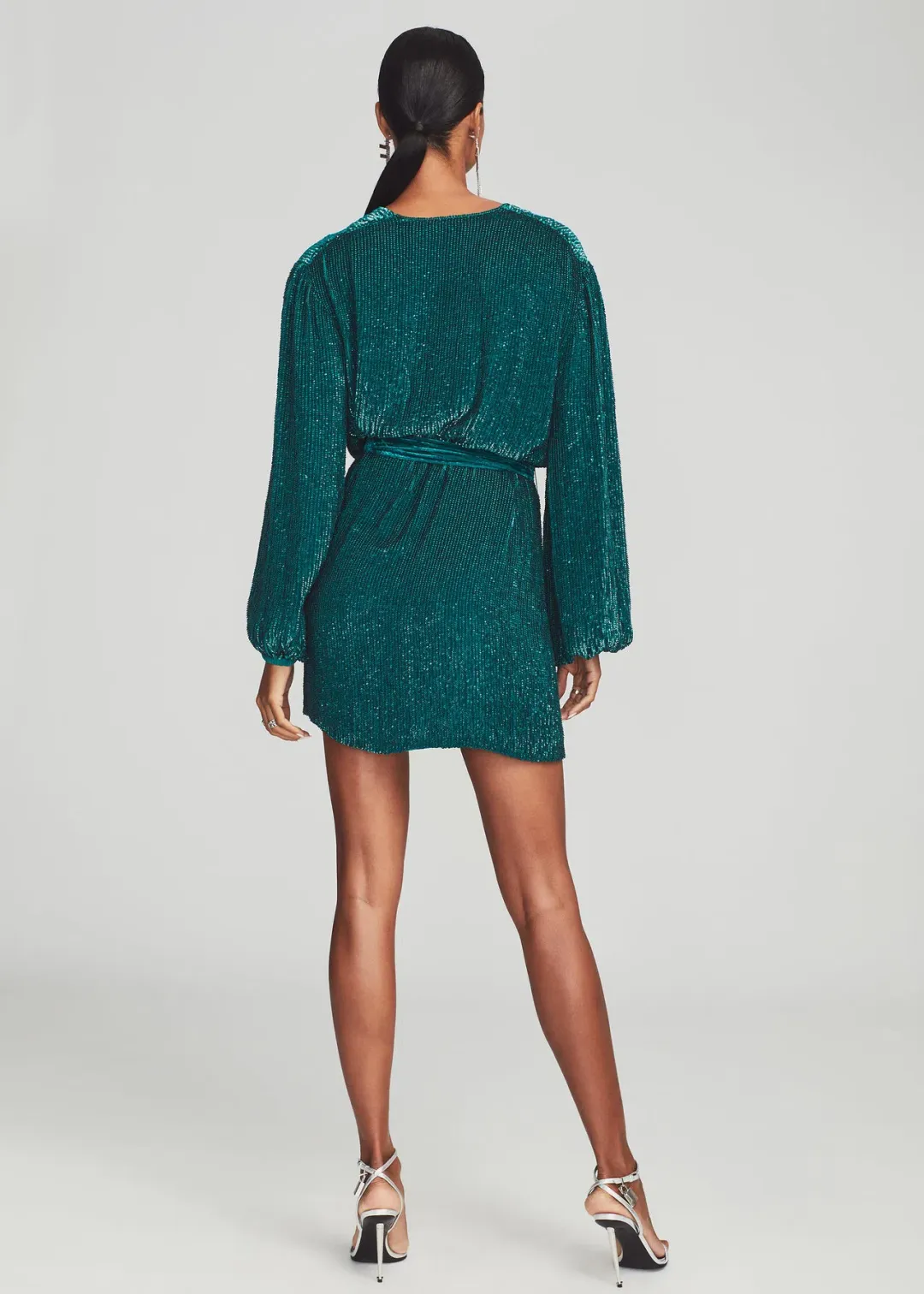 Retrofete Gabrielle Robe Mini Dress Green Size 10 for rent on The Volte - main image
