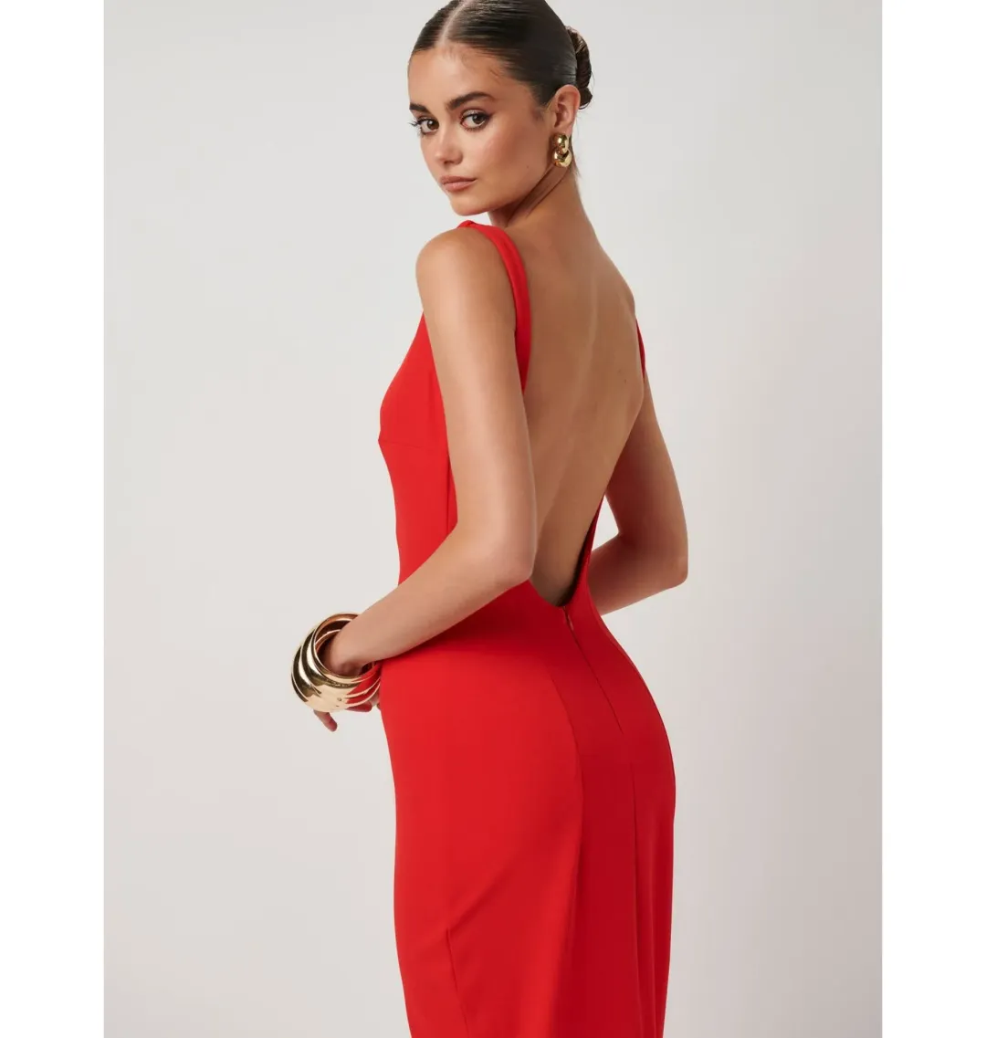 Effie Kats Verona Gown Cherry Red Size AU 6 for rent on The Volte - main image