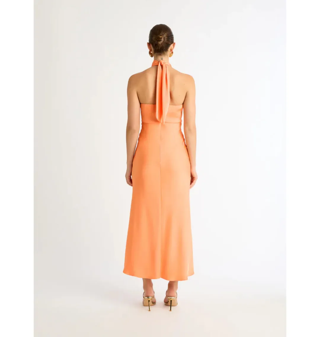 Sheike Jasmine Midi Dress Coral Size AU 6 for rent on The Volte - main image