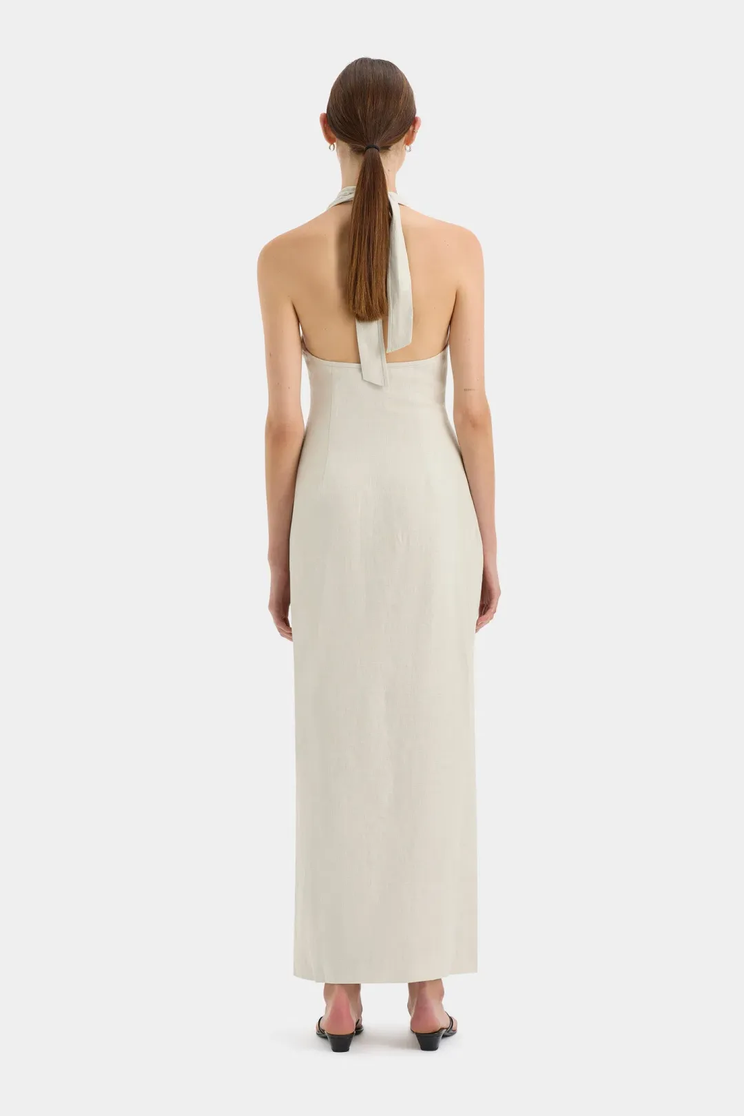 Sir the Label Affogato Halter Dress Ecru Size 4 / AU 14 for rent on The Volte - main image