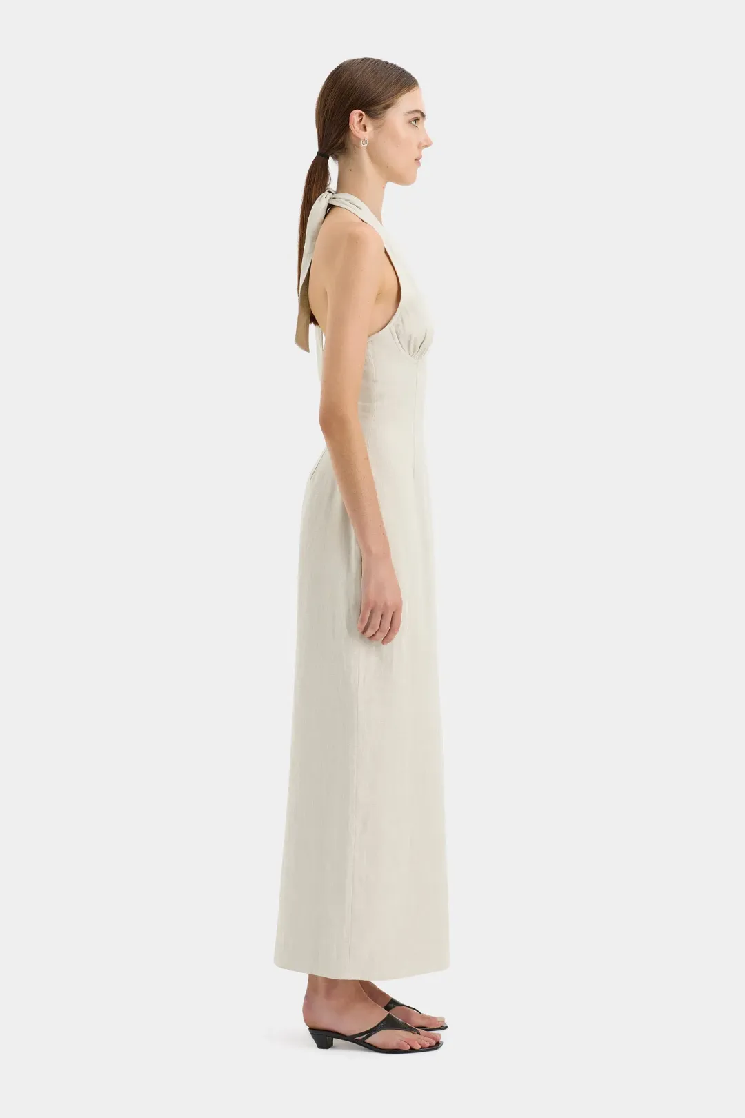 Sir the Label Affogato Halter Dress Ecru Size 4 / AU 14 for rent on The Volte - main image