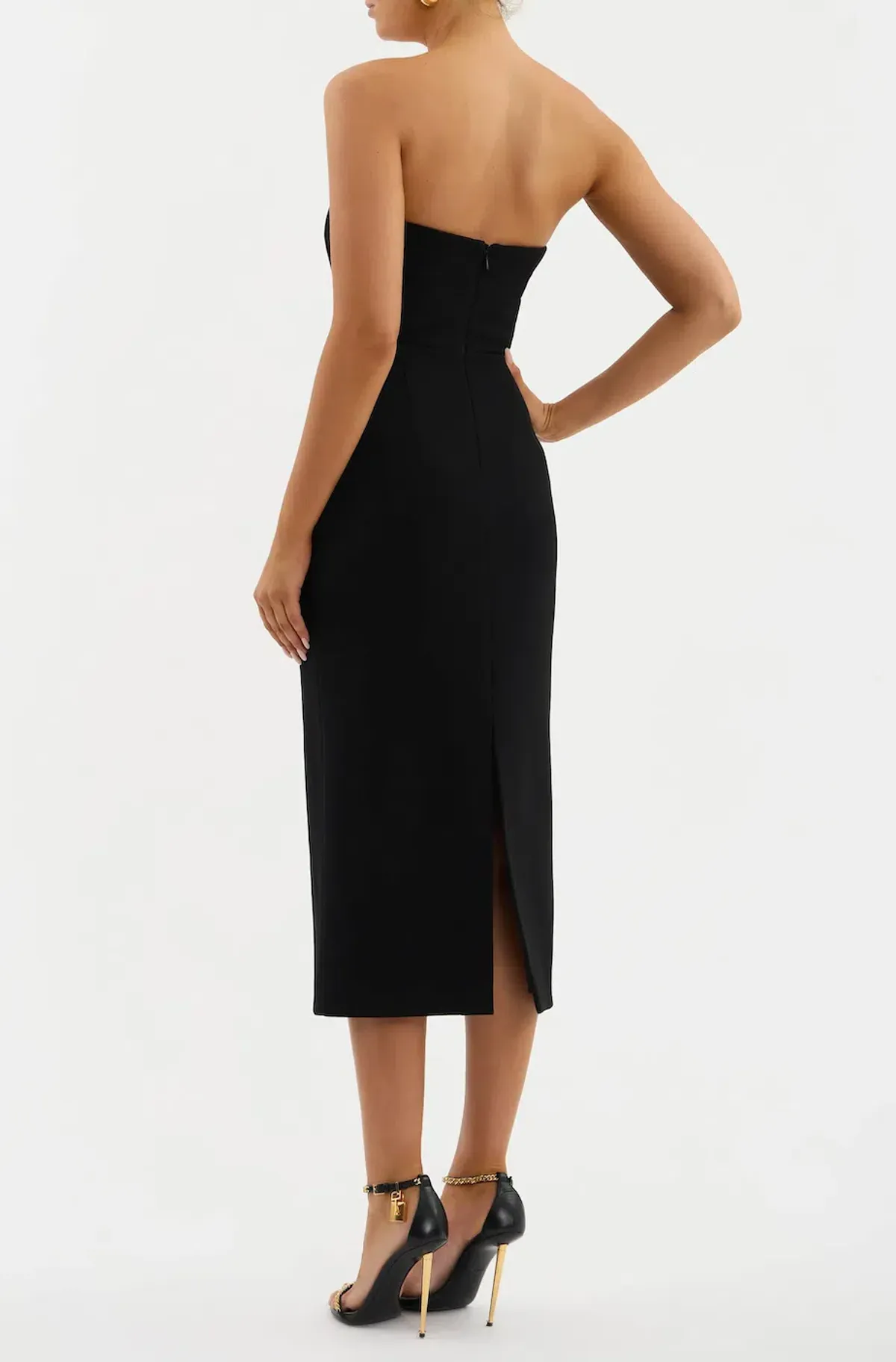 Rebecca Vallance Aubree Midi Dress Black Size 8 - Image 3