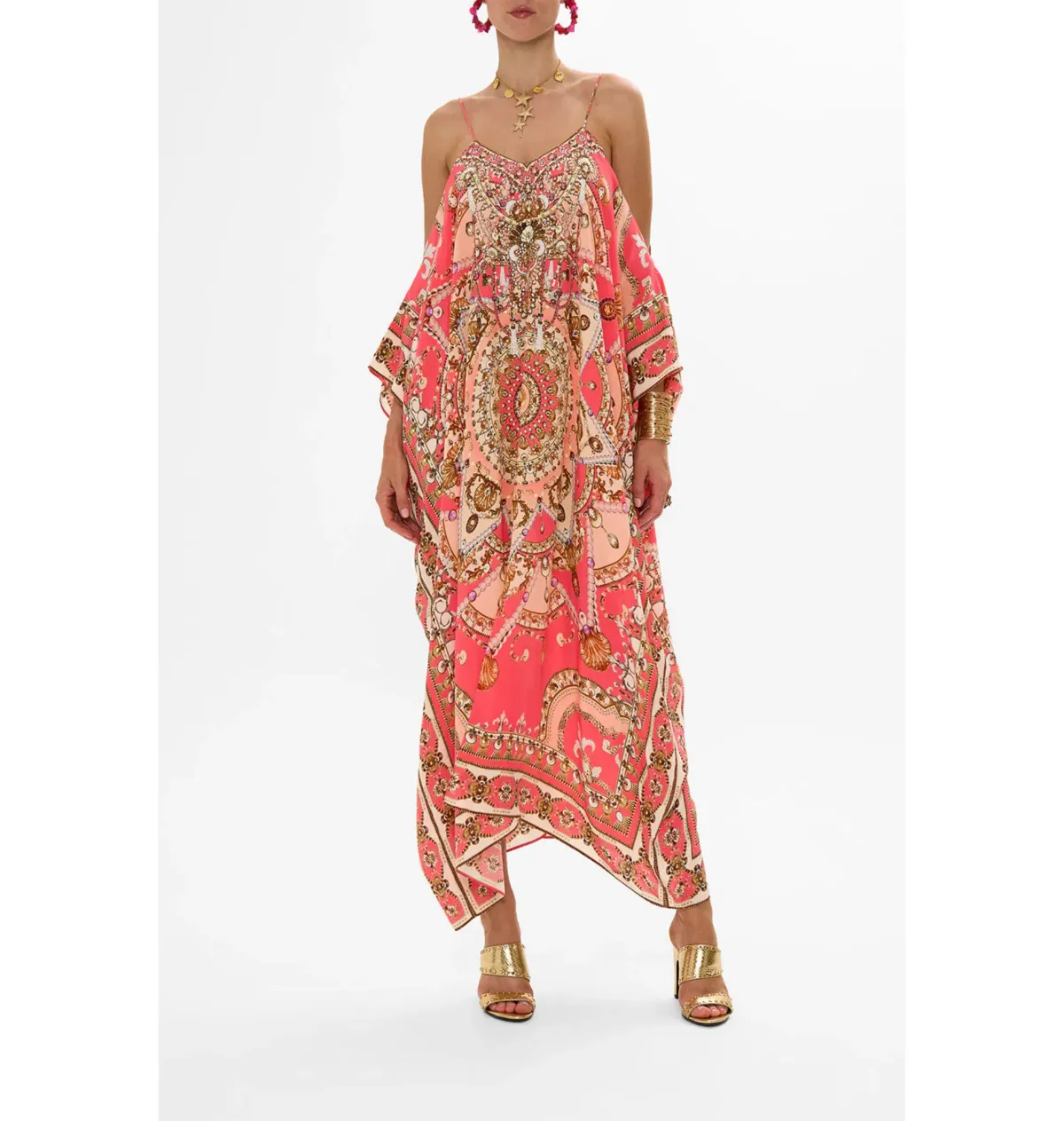 Camilla The Shell Games Shoestring Strap Kaftan Print One Size - Image 1