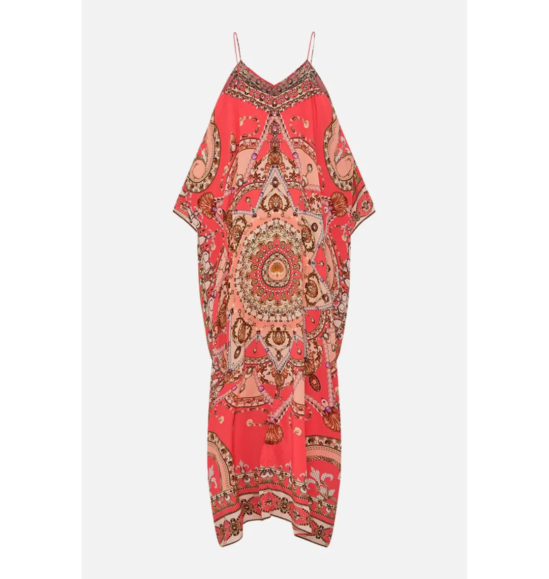 Camilla The Shell Games Shoestring Strap Kaftan Print One Size for rent on The Volte - main image