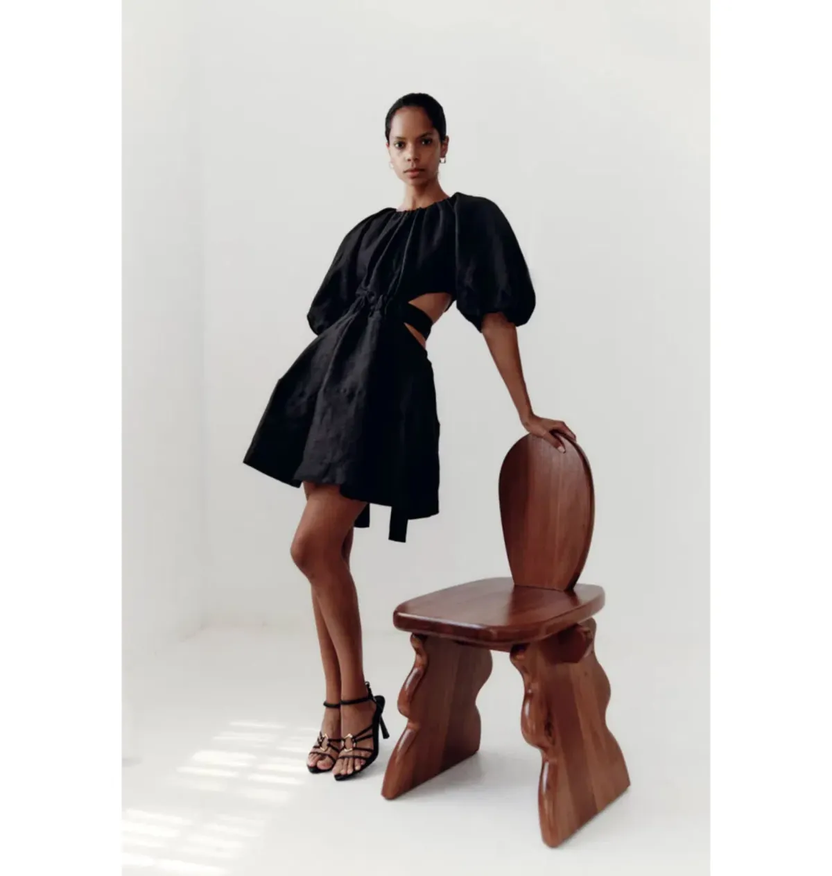 Aje Mimosa Cut Out Mini Dress Black Size AU 8 - Image 3