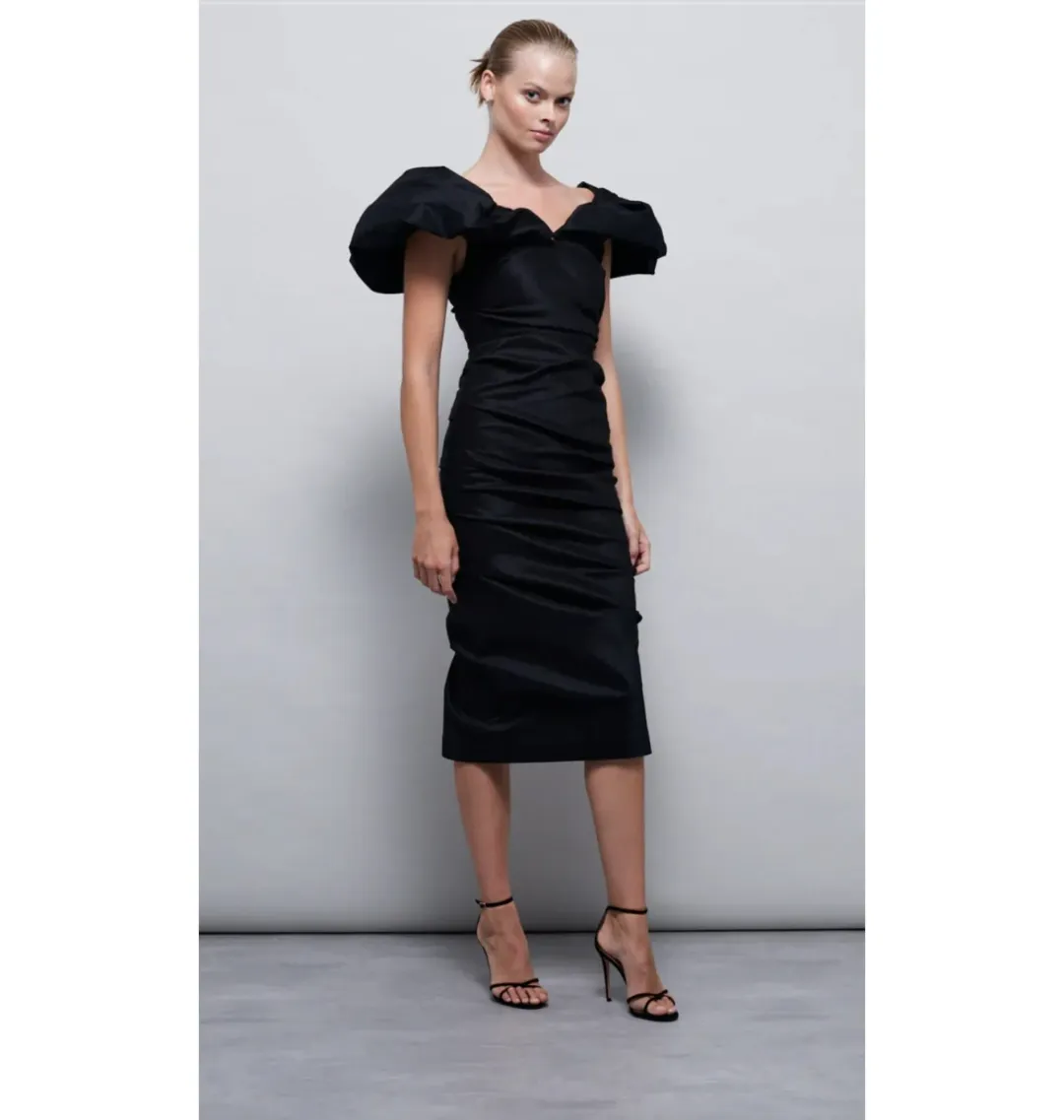 Rachel Gilbert Frey Dress Black Size 2 / AU 10  for rent on The Volte - main image