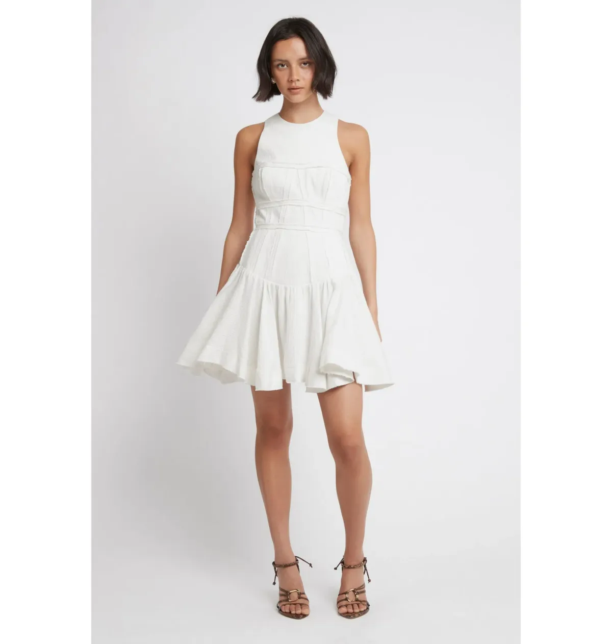 Aje Corset Mini Dress White Size AU 12 - Image 2