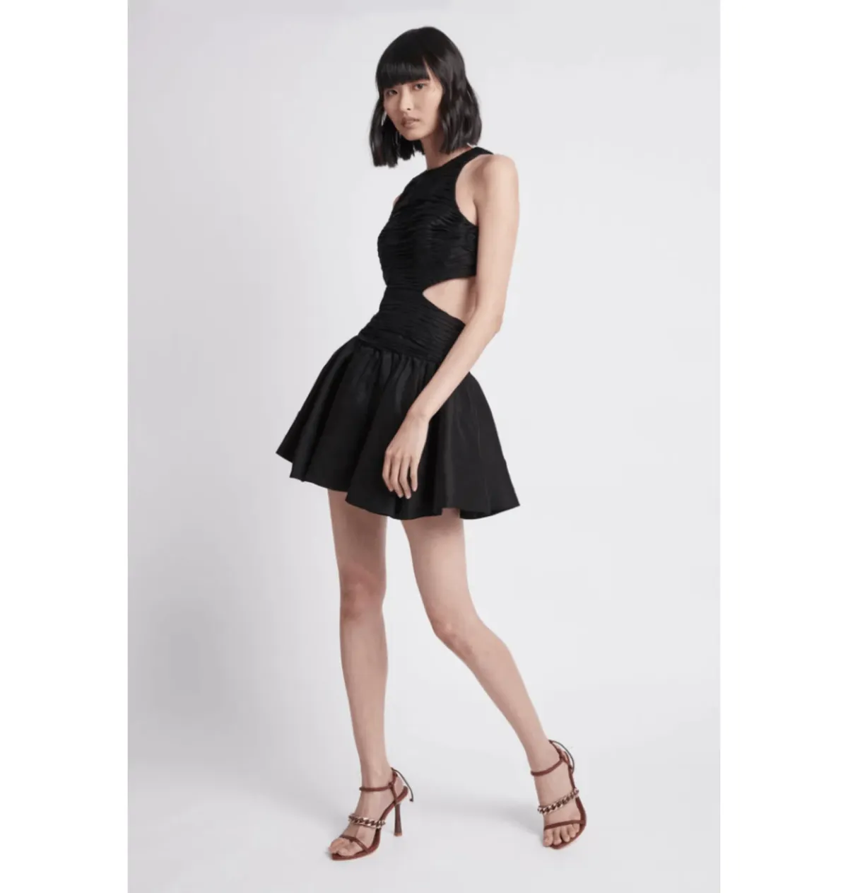 Aje Black Cut Out Mini Dress Black Size AU 12 - Image 1