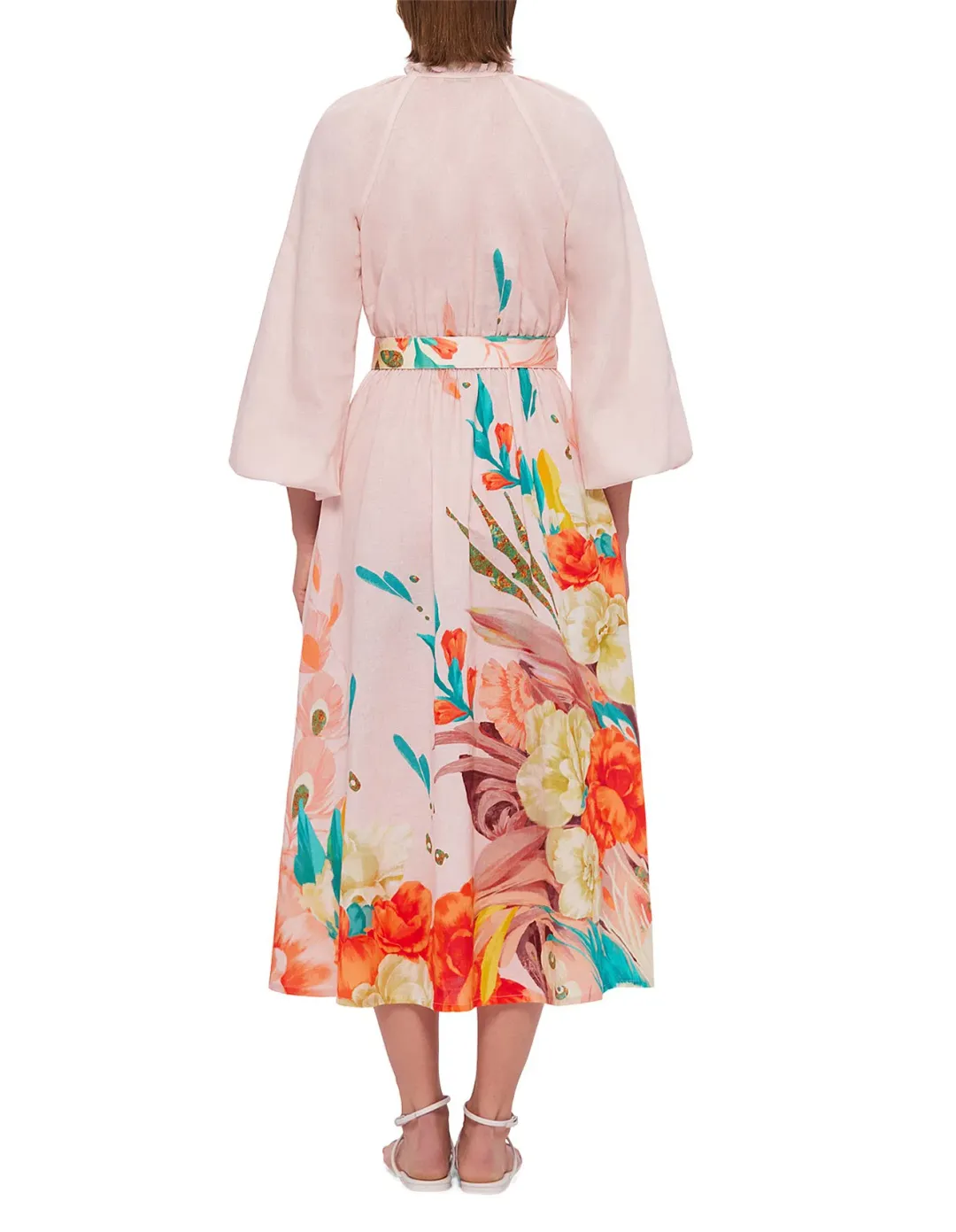 Leo Lin Pippa Midi Dress in Euphoria Print Size 10 for rent on The Volte - main image