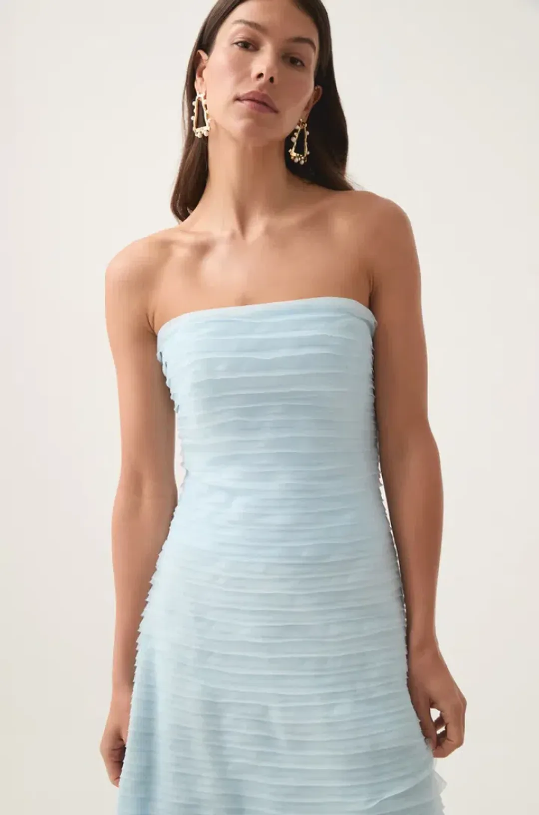 Aje Soundscape Maxi Dress in Sea Breeze Blue Size 16 for rent on The Volte - main image