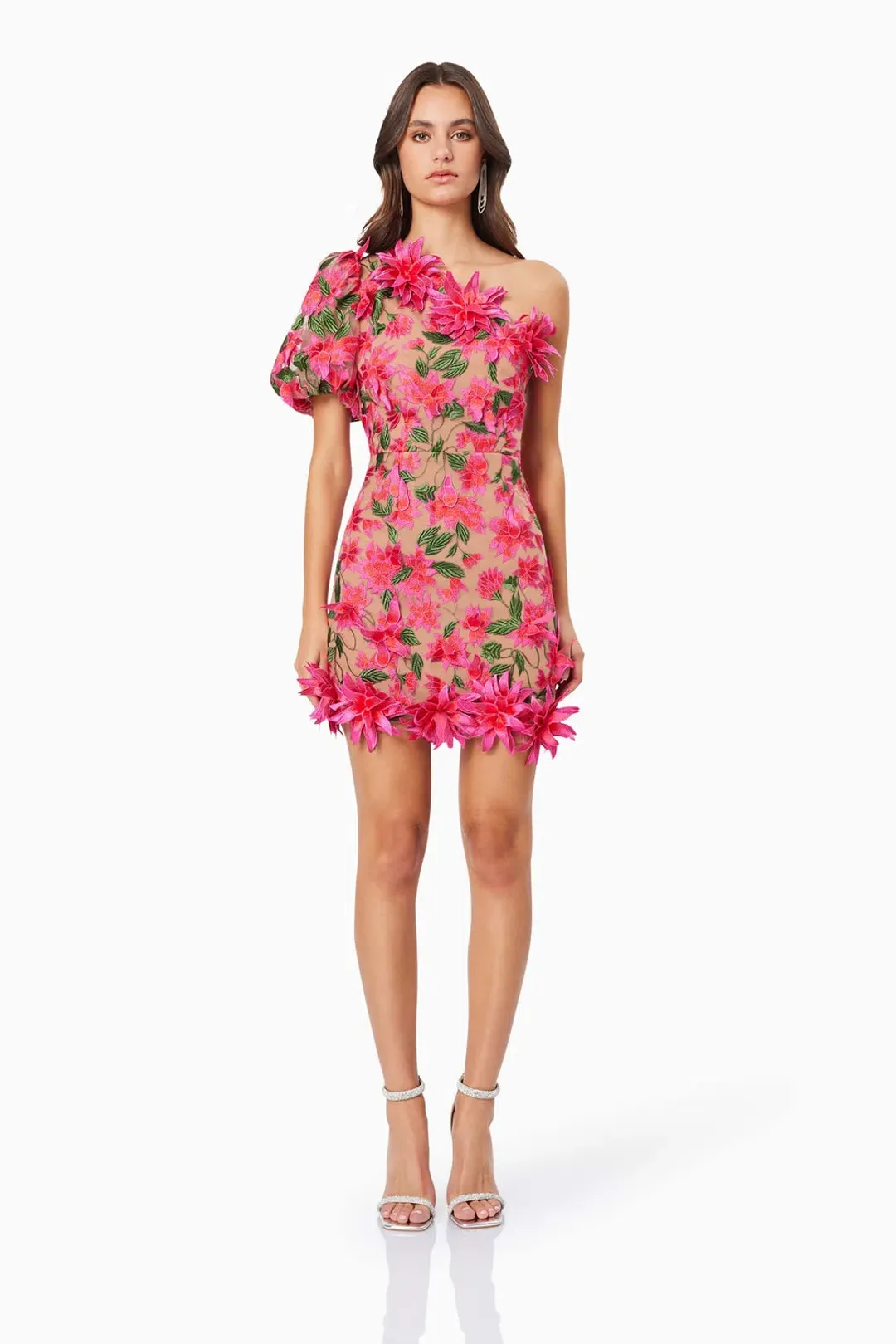 Elliatt Valentina One Shoulder Mini Dress Floral Size S / AU 8 for rent on The Volte - main image