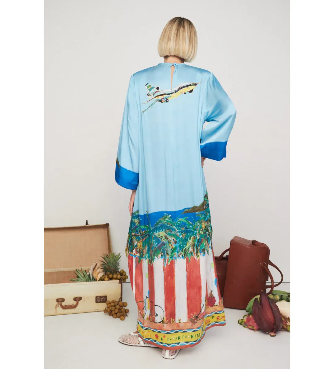 Alemais All Aboard Midi Dress Print Size AU 14 for rent on The Volte - main image